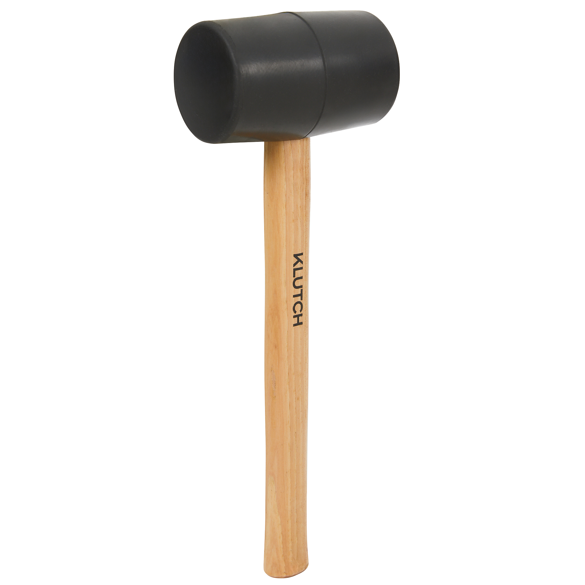 Klutch Rubber Mallet, 32 Oz., 13.38in.L Hardwood Handle, Solid Rubber Head